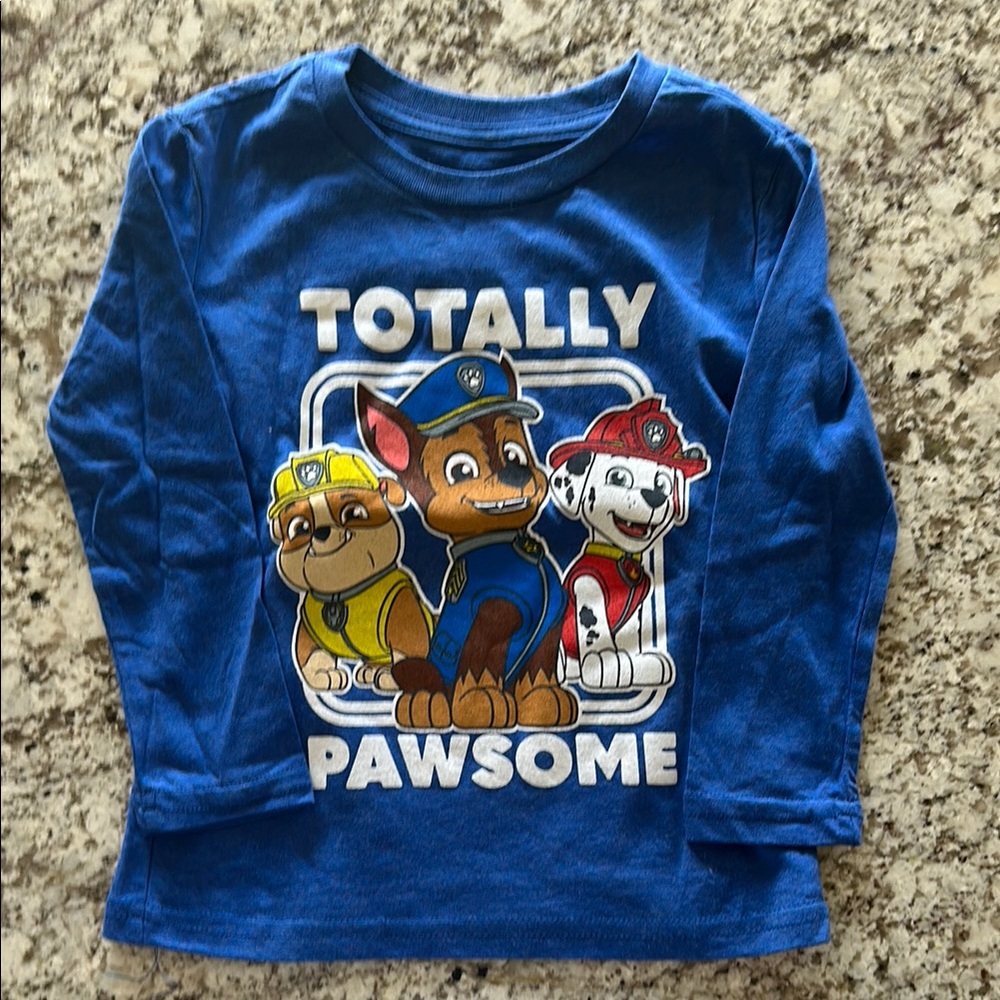 Paw Patrol Blue Long Sleeve Tee Totally Pawsome